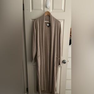 Restoration Hardware Women's Tan Sweater Cardigan/Robe Sz LG